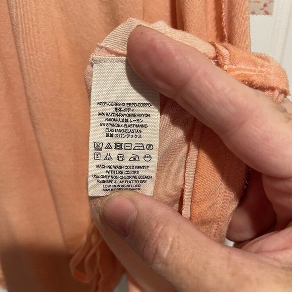 Free People We the Free Peach Amelia Tank Womens XS - Picture 5 of 7